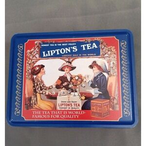 Vintage Tin Lipton Tea Nostalgic Collection #401 Victorian Cottagecore 90s Retro